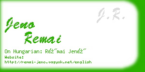 jeno remai business card